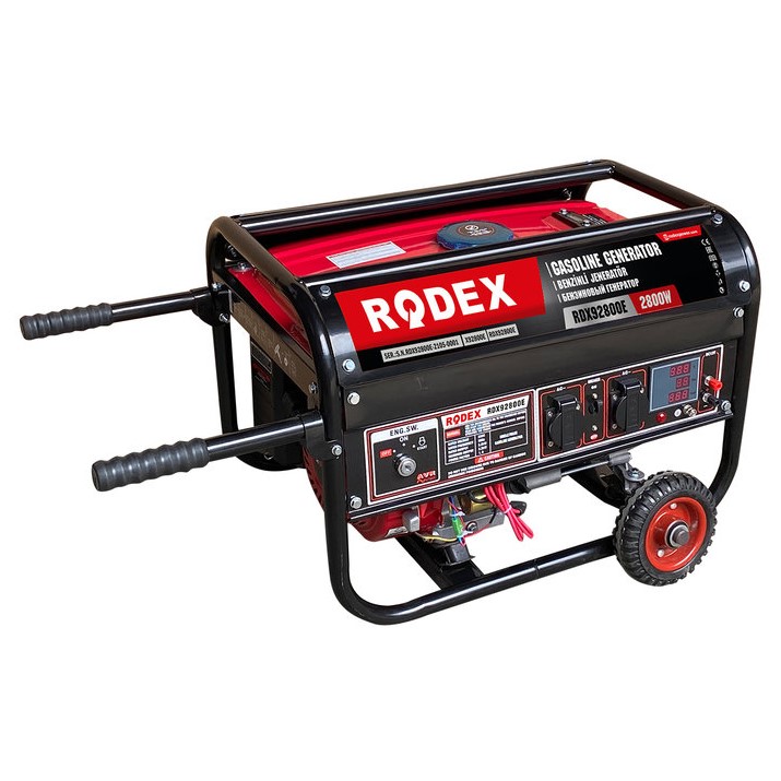 Бензиновий електрогенератор Rodex RDX92800E, 1 фаза (220В) 2,8 кВт